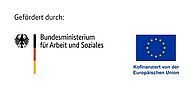 Logo der BMAS mit Förderung EU