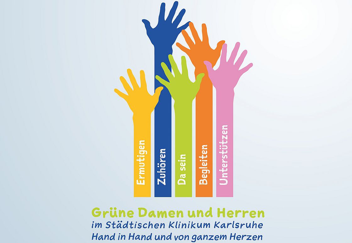 Das Bild zeigt das Logo der Grünen Damen und Herren am Klinikum Karlsruhe