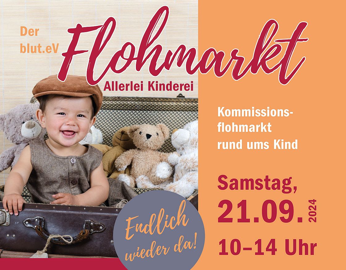 blut.eV Plakat Flohmarkt 2024