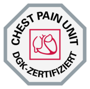 Das Bild enthält das Zertifikatssiegel Chest Pain Unit der DGK