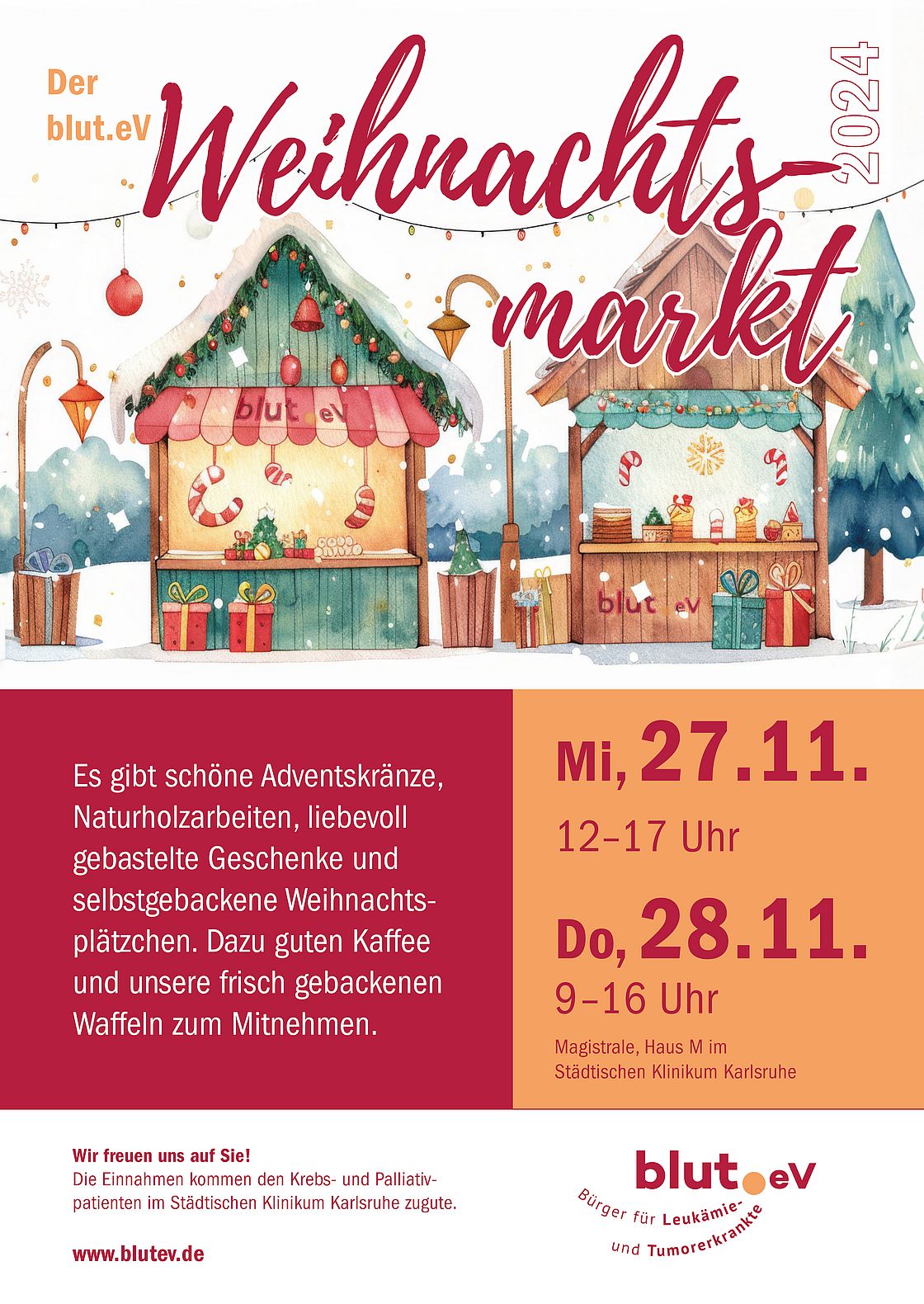 blut.eV Plakat Weihnachtsmarkt 2024