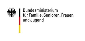 Das Bild zeigt das Logo des Bundesministeriums für Familie, Senioren, Frauen und Jugend